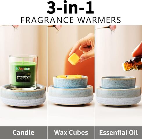 Candle Wax Melt Warmer with Timer Ceramic Electric Wax Melt 4-in-1 Oil Burner Adjusting Temperature Fits Yankee Large Jar Scented Candle for Home Decor Birthday Gifts for Women Mom Grandma Girls in Saudi Arabia