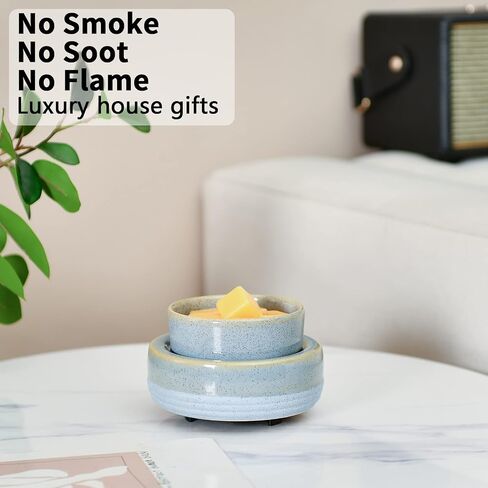 Candle Wax Melt Warmer with Timer Ceramic Electric Wax Melt 4-in-1 Oil Burner Adjusting Temperature Fits Yankee Large Jar Scented Candle for Home Decor Birthday Gifts for Women Mom Grandma Girls in Saudi Arabia