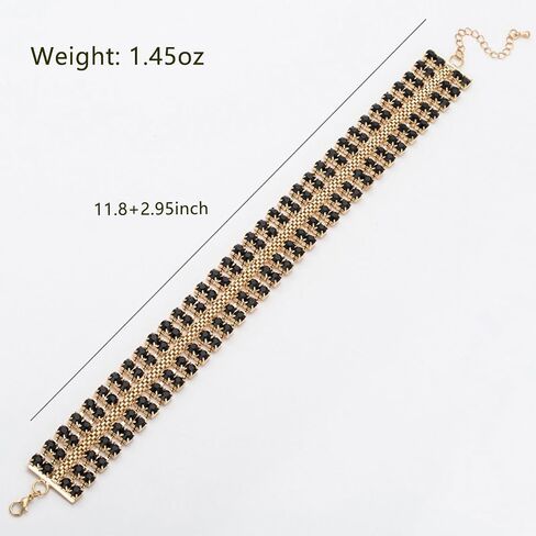 Gold Silver Black Choker Necklace for Women Gold Rhinestone Bowknot Bridesmaid Wedding Prom Gargantillas De Mujer Elegantes Tennis Net Necklace Disco Necklace Christmas Graduation Prom Jewelry Accessories in Saudi Arabia