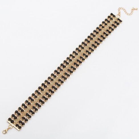 Gold Silver Black Choker Necklace for Women Gold Rhinestone Bowknot Bridesmaid Wedding Prom Gargantillas De Mujer Elegantes Tennis Net Necklace Disco Necklace Christmas Graduation Prom Jewelry Accessories in Saudi Arabia