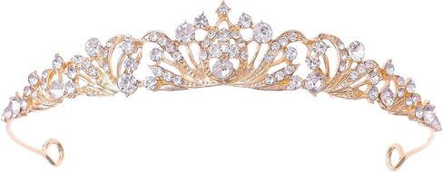 2 قطع الذهب تاج تاج للنساء الزفاف Tiaras للعروس التيجان الأميرة وتيارات لفتاة التاج الراين لعيد ميلاد هالوين تأثيري عيد الميلاد حفلة موسيقية حفلة موسيقية in Kuwait