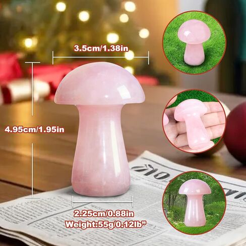 ZHIYUXI Amethyst Crystal Mushroom Sculpture Amethyst Stone Healing Crystals Gemstones Protection Crystals Mini Mushroom Ornaments Mushroom Decor for Witch Supplies Reiki Meditation 1.9" x 1.3" in Kuwait