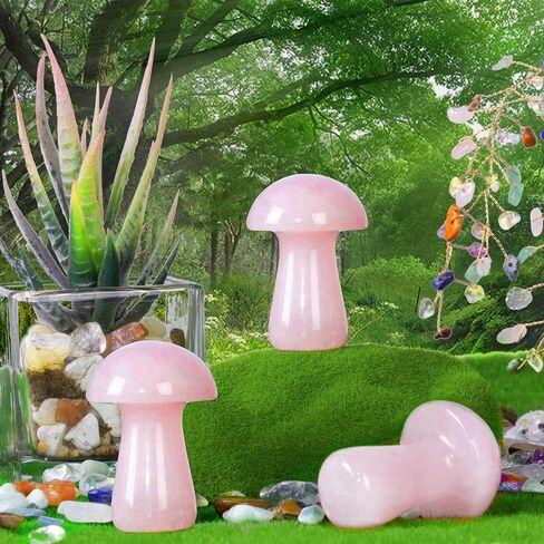 ZHIYUXI Amethyst Crystal Mushroom Sculpture Amethyst Stone Healing Crystals Gemstones Protection Crystals Mini Mushroom Ornaments Mushroom Decor for Witch Supplies Reiki Meditation 1.9" x 1.3" in Kuwait