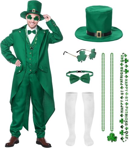 St Patrick's Day Costume Set Adult Men with St Patrick's Day Accessories for St Patrick's Day in Kuwait