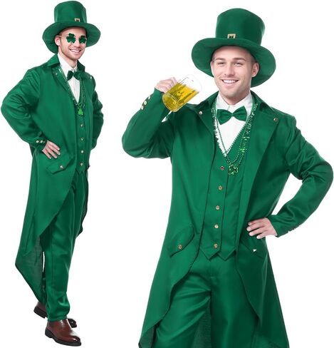 St Patrick's Day Costume Set Adult Men with St Patrick's Day Accessories for St Patrick's Day in Kuwait