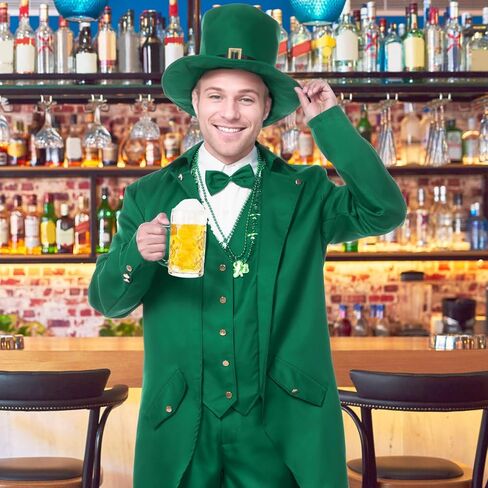 St Patrick's Day Costume Set Adult Men with St Patrick's Day Accessories for St Patrick's Day in Kuwait