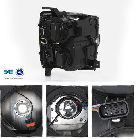 AKKON - Fits 2015-2019 Chevy Silverado 2500 3500 HD OE Chrome Projector Headlights Left & Right Replacement in Saudi Arabia