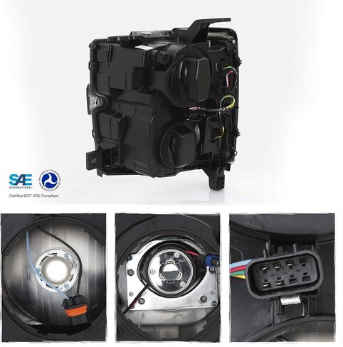 AKKON - Fits 2015-2019 Chevy Silverado 2500 3500 HD OE Chrome Projector Headlights Left & Right Replacement in Saudi Arabia