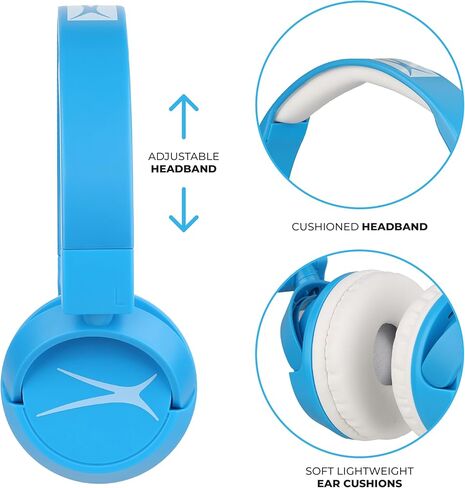 Altec Lansing Kid Safe 2-in-1 Bluetooth and Wired Headphones, Noise Cancelling, Volume Control, Wireless, Foldable Design (Pink) in Kuwait