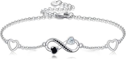 Evil Eye/Paw Print/Infinity Anklets Bracelet for Women 925 Sterling Silver Jewelry for Women Mom in Saudi Arabia