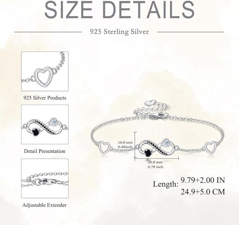 Evil Eye/Paw Print/Infinity Anklets Bracelet for Women 925 Sterling Silver Jewelry for Women Mom in Saudi Arabia