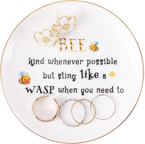 Inspirational Birthday Gifts for Women, Personalized Jewelry Ring Dish, Best Friend Sister Daughter Birthday Gift, Emotional Support Keepsake for Graduation Coworkers in Saudi Arabia