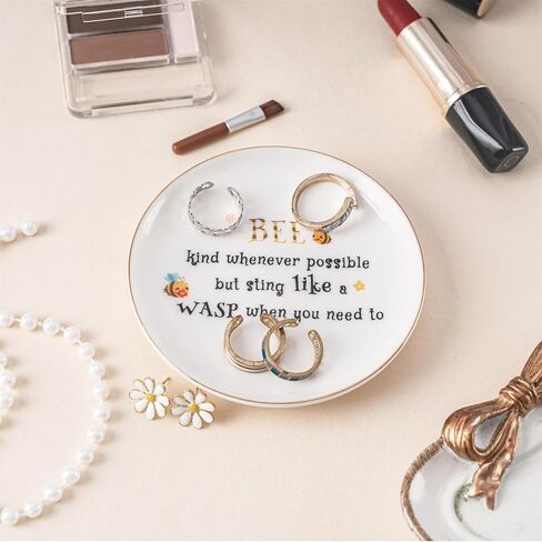 Inspirational Birthday Gifts for Women, Personalized Jewelry Ring Dish, Best Friend Sister Daughter Birthday Gift, Emotional Support Keepsake for Graduation Coworkers in Saudi Arabia