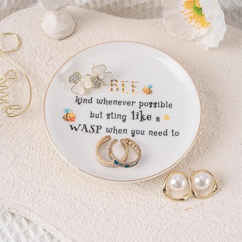 Inspirational Birthday Gifts for Women, Personalized Jewelry Ring Dish, Best Friend Sister Daughter Birthday Gift, Emotional Support Keepsake for Graduation Coworkers in Saudi Arabia
