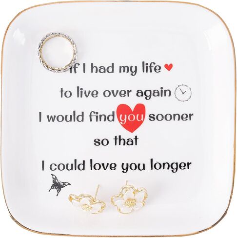 Inspirational Birthday Gifts for Women, Personalized Jewelry Ring Dish, Best Friend Sister Daughter Birthday Gift, Emotional Support Keepsake for Graduation Coworkers in Saudi Arabia
