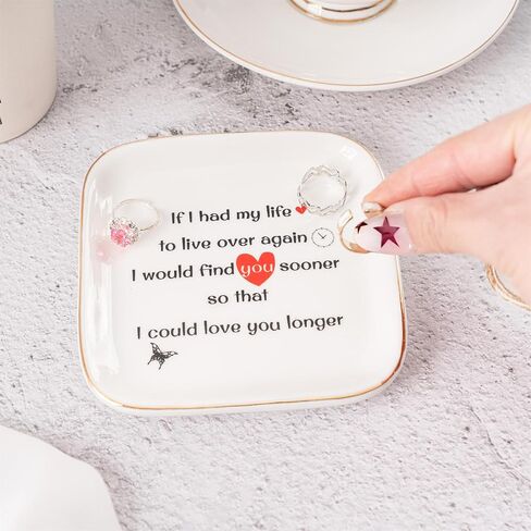 Inspirational Birthday Gifts for Women, Personalized Jewelry Ring Dish, Best Friend Sister Daughter Birthday Gift, Emotional Support Keepsake for Graduation Coworkers in Saudi Arabia
