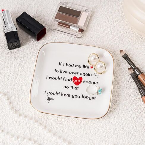 Inspirational Birthday Gifts for Women, Personalized Jewelry Ring Dish, Best Friend Sister Daughter Birthday Gift, Emotional Support Keepsake for Graduation Coworkers in Saudi Arabia
