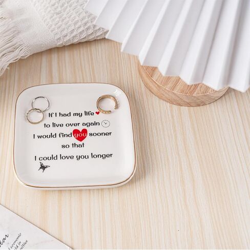 Inspirational Birthday Gifts for Women, Personalized Jewelry Ring Dish, Best Friend Sister Daughter Birthday Gift, Emotional Support Keepsake for Graduation Coworkers in Saudi Arabia