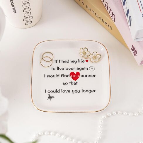 Inspirational Birthday Gifts for Women, Personalized Jewelry Ring Dish, Best Friend Sister Daughter Birthday Gift, Emotional Support Keepsake for Graduation Coworkers in Saudi Arabia
