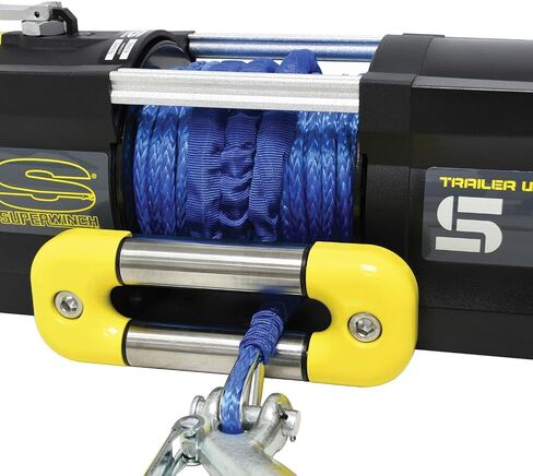 Superwinch 1455201 S5500SR Winch 5500lb(2495kg) Single Line Pull with Roller Fairlead 1/4" x 60' Synthetic Rope 30.5ft Corded Handheld Remote in Saudi Arabia