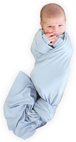 Caden Lane Baby Swaddle & Receiving Blanket, Soft, Breathable & Temperature-Regulating Bamboo Viscose Fabric for Swaddling Newborns, Gender Neutral Infant Blanket for Boys & Girls, Lace White in Saudi Arabia