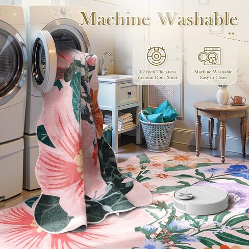 سجادة عداءة سوداء سوداء 2x6 قابلة للغسل للممرات ، عداء الحمام الزهري غير المنزلق ، كومة منخفضة من السجادة الناعمة الناعمة الناعمة في غرفة الغسيل في المطبخ بجانب السرير (الأسود ، 2'x6 ') in Kuwait