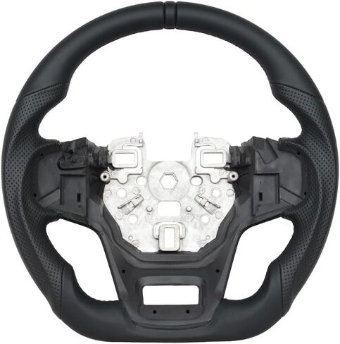 عجلة قيادة ألياف الكربون الحقيقية ، قاع مسطح على شكل د مثقب القبض على عجلة القيادة من أجل فورد برونكو 2021+ in Kuwait