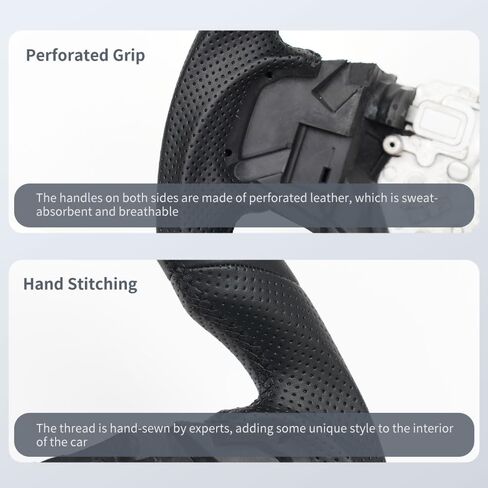 عجلة قيادة ألياف الكربون الحقيقية ، قاع مسطح على شكل د مثقب القبض على عجلة القيادة من أجل فورد برونكو 2021+ in Kuwait