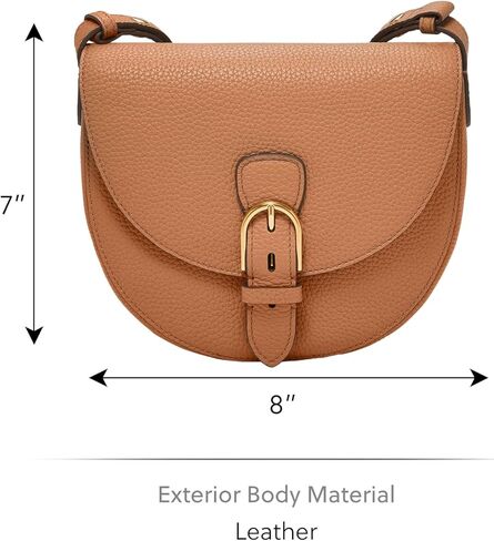 Fossil Women's Everleigh Leather Flap Crossbody Purse Handbag in Saudi Arabia