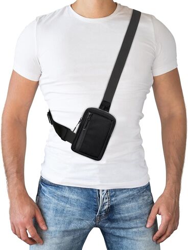 Peicees Mini Sling Bag for Men Women Crossbody Bag Travel Running Phone Daypack Shoulder Bags in Saudi Arabia