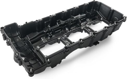 Upgraded Aluminum N55 Engine Valve Cover Kit Compatible with 2010-2019 BMW 135i 235i 328i 335i 435i 530i 535i 640i 740i 740Li M135i M2 M235i xDrive X1 X3 X4 X5 X6, 3.0L Replace 11127570292 (Black) in Saudi Arabia