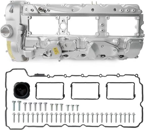 Upgraded Aluminum N55 Engine Valve Cover Kit Compatible with 2010-2019 BMW 135i 235i 328i 335i 435i 530i 535i 640i 740i 740Li M135i M2 M235i xDrive X1 X3 X4 X5 X6, 3.0L Replace 11127570292 (Black) in Saudi Arabia