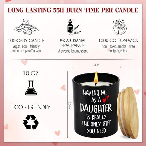 Gifts for Mom from Daughter Son - Long Lasting Vanilla Lavender Scented Candle 10 oz - Mothers Day Birthday Gifts for Mom from Daughter Son, Mama Gift Ideas, Gift for Mother in Law in Saudi Arabia