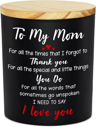 Gifts for Mom from Daughter Son - Long Lasting Vanilla Lavender Scented Candle 10 oz - Mothers Day Birthday Gifts for Mom from Daughter Son, Mama Gift Ideas, Gift for Mother in Law in Saudi Arabia