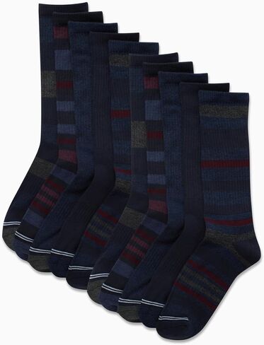 Nautica Mens Crew Socks - 10 Pack Breathable Moisture Wicking Cushioned Athletic Work and Dress Socks for Men (Sizes: 6-12.5) in Saudi Arabia
