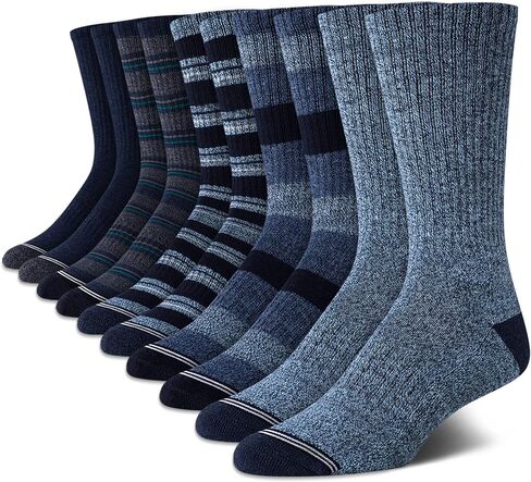 Nautica Mens Crew Socks - 10 Pack Breathable Moisture Wicking Cushioned Athletic Work and Dress Socks for Men (Sizes: 6-12.5) in Saudi Arabia