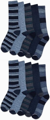 Nautica Mens Crew Socks - 10 Pack Breathable Moisture Wicking Cushioned Athletic Work and Dress Socks for Men (Sizes: 6-12.5) in Saudi Arabia