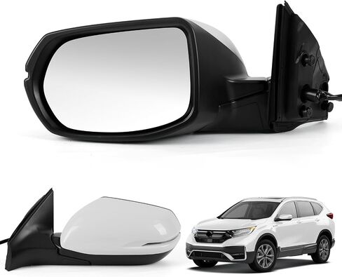 Left Driver Side Door Mirror Assembly Replace for 2017-2022 Honda CRV, with Power Glass Adjustment, Heated Mirror Glass, Turn Signal, Blind Spot Detection, 9 Pins, OE Part: 76251T1WA01ZF in Saudi Arabia