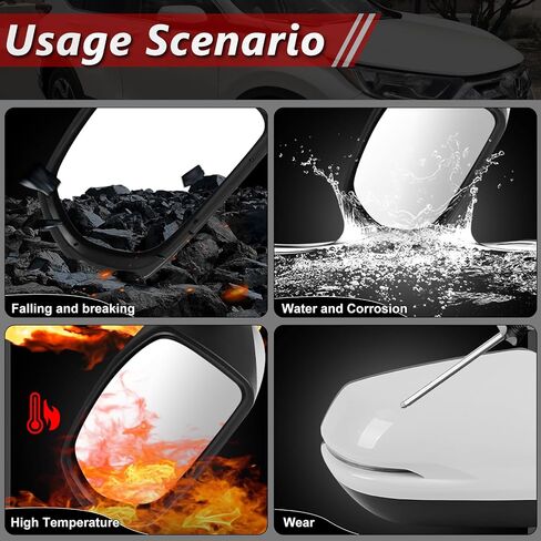 Left Driver Side Door Mirror Assembly Replace for 2017-2022 Honda CRV, with Power Glass Adjustment, Heated Mirror Glass, Turn Signal, Blind Spot Detection, 9 Pins, OE Part: 76251T1WA01ZF in Saudi Arabia