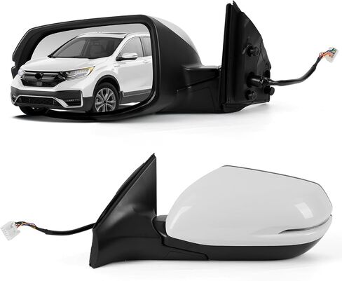 Left Driver Side Door Mirror Assembly Replace for 2017-2022 Honda CRV, with Power Glass Adjustment, Heated Mirror Glass, Turn Signal, Blind Spot Detection, 9 Pins, OE Part: 76251T1WA01ZF in Saudi Arabia