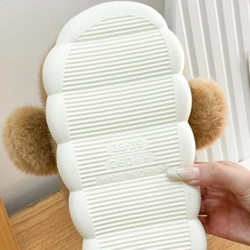 Parent-Child Fuzzy Slippers Cute Capybara Shape Soft Cozy Warm Anti-Slip Soles Indoor Fluffy Slippers Gift for Christmas in Saudi Arabia
