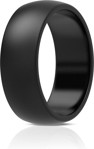 ThunderFit Silicone Wedding Rings for Men, Rubber Engagement Bands 8.7mm Wide 2.5mm Thick - 1/2/3/4/5/6/7/12/16 Variety Multipack in Kuwait
