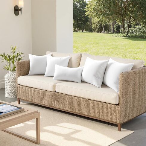 MIULEE 18x18 Outdoor Pillows,Set of 4 Throw Pillows Waterproof,Soft Support Throw Inserts Decorative Water Resistant for Patio Furniture and Garden in Saudi Arabia