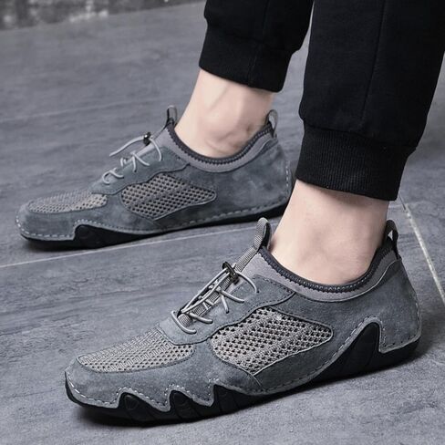 Driving Shoes for Men Breathable Mesh Men's Casual Shoes Slip On Fashion Comfortable Handmade in Saudi Arabia