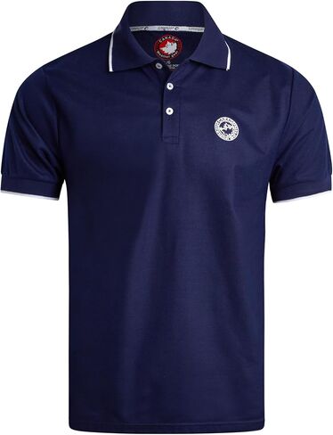 CANADA WEATHER GEAR Men's Polo Shirt - Tipped Spandex Short Sleeve Performance Polo with Contrast Collar Trim (Sizes: S-XXL) in Saudi Arabia