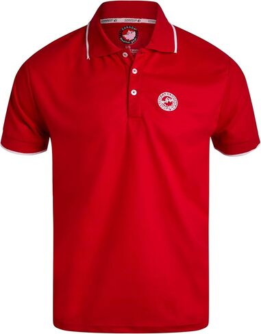 CANADA WEATHER GEAR Men's Polo Shirt - Tipped Spandex Short Sleeve Performance Polo with Contrast Collar Trim (Sizes: S-XXL) in Saudi Arabia
