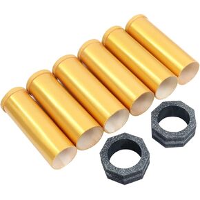 DAZCOS Powder Cosplay Wig Cuffs Costume Accessories Golden Bullet Casing Black Circle Braids Cuff
