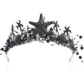 Mermaid Crown Boho Starfish Headpiece - Seashell Crowns with Sea Star for Halloween Costume Beach Wedding Accessories