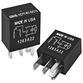 مرحل G8HE-1C7T-R1-DC12 (مجموعة من 2)، 12VDC 5Pins تركيب المكونات الإضافية - استبدال OEM، SPDT