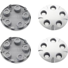 4Pcs Wheel Center Cap for Chevrolet 1999-04 S10 Xtreme 2001-04 Blazer Xtreme Wheel Rim 178mm(7in) Silver 5 Lug Hub Cap, Replacement 15035067 9590841 9593840 Wheel Cover
